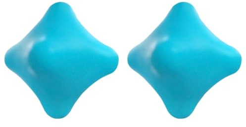 FRCOLOR Neck Massage Ball Muscle Knots Massager 2pcs Massage Ball One-Hand Fitness Silica Gel Hexagon Ball Lacrosse Massage Roller Feet