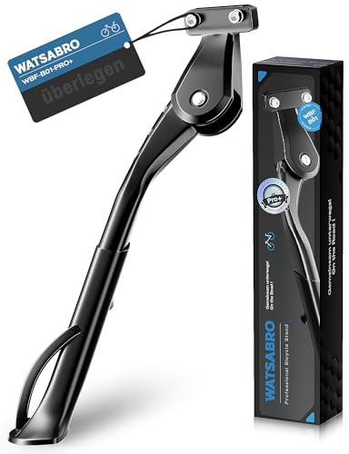 WATSABRO Fahrradständer 24-29 Zoll,Höhenverstellbarer Seitenständer,40mm Lochabstand,M5 Schraube Schraubenöffnung 5mm,Stabil Seitenständer E-Bike,MTB