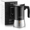 Sivaphe Espressokocher Induktion, Herd Espressomaschine, Edelstahl Espressokanne Mokkakanne Espresso Maker, Aluminiumfrei 6 Tassen 300ML Schwarz