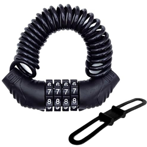 Helmschloss Kabelschloss Schloss,Helmschloss Kabelschloss Schloss mit Zahlencode,Helmschloss Zahlenschloss,Zahlenschloss 4 Stellig Fahrradschloss,Motorräder Zahlenschloss