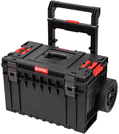 Qbrick System Cassetta Attrezzi Vuota Mobile Su Ruote Cassetta Porta Utensili Valigetta Lavoro 641 x 485 x 660 mm Nero ONE Cart 2.0