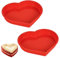 elthmpr Silicone Heart Shaped Cake Tin - 2 Pcs Heart Baking Tin Nonstick Reusable Love Cake Moulds BPA Free Heat Resistant Hearts Baking Tins for Puddings Bread Cheesecake Chiffon Muffins