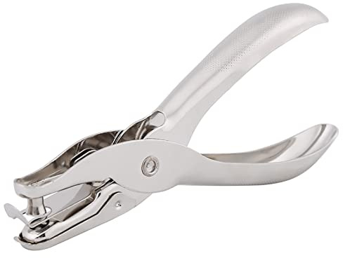 Herramienta de Corte de Papel Perforador de un Agujero con una Agarre Cómodo para los álbumes de Recortes y Marcas de boletos: Metal Duradero con Chapuza de Estaño Resistente a los Rasguños de 6 Mm