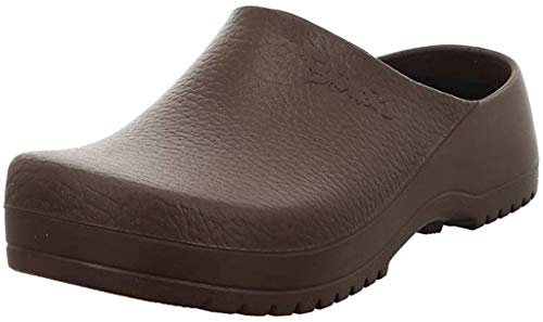 Größe 41 Birkenstock PU-Clogs Braun Super Birki Obermaterial Polyurethan Futter Polyurethan Fussbett Kork/Textil rutschhemmende Laufsohle aus Polyurethan Fußbett bei 30°C und Schuh bei 80°C waschbar 68061