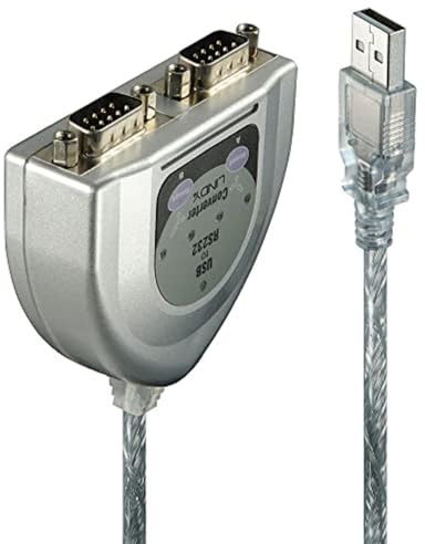 LINDY 42889 USB auf 2 Port Seriell Konverter, Silber