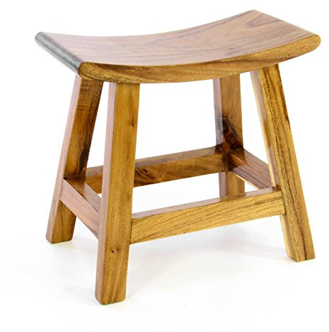 Divero Hocker Saipan aus Suar Holz, behandelt - Reine Handarbeit – Farbe: braun