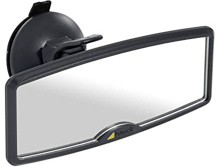 hauck Watch Me 2, Grau - Baby Autospiegel für Windschutzscheibe mit Saugnapf 8 x 13,5 x 6 cm, Bruchsicher, Frontscheibenspiegel für Vorwärtsgerichtete Kindersitze