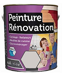 Pintura para renovación, azulejos, cocina, radiador, electrodomésticos, 0,5 litros, gris ceniza
