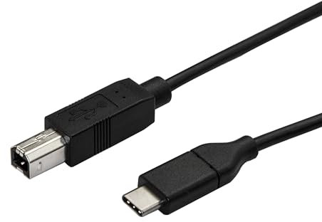StarTech.com Cable de 3m USB-C a USB-B de Impresora - Cable Adaptador USB Tipo C a USB B