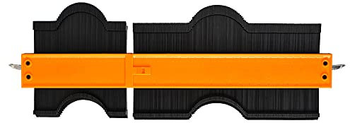 ANCLLO Lot de 2 jauges de contour avec serrure - Duplicateur de forme élargie - Outil de mesure de contour pour les coins, les modèles de travail du bois, les carreaux et les stratifiés