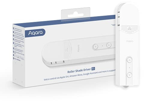 Aqara Roller Shade Driver E1, Requires Aqara HUB, Smart Blind Motor with Schedule and Voice Control, Rechargeable with Long Battery Life, Compatible with HomeKit, Alexa, Google Assistant, and IFTTT