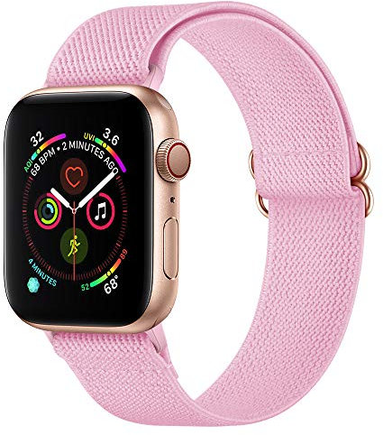 Shieranlee Solo Loop-band i nylon kompatibla med Apple Watch 38 mm 40 mm 41 mm, justerbara flätade sportelastiska armband kvinnor män remmar för iWatch Series Ultra/8/7/6/5/4/3/2/1/SE