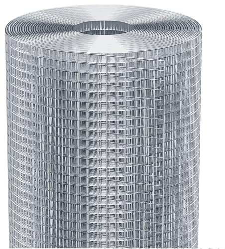 Dynabyte Hardware Cloth 1/2 inch 36 X 100 ft 19 Gauge Wire, Double Layer Hot Dip Galvanized, Rust and Corrosion Resistant, Chicken Wire Mesh Roll, Chicken Wire Fencing, Gopher Wire Mesh
