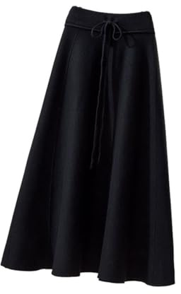 SUIUOI Jupes longues en velours côtelé, trapèze, pour femme, plissées en tartan, pour l'hiver et l'automne, midi, élastiques, vintage, élégantes, pliées, décontractées, Taille Unique