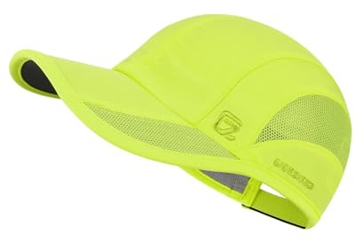 GADIEMKENSD Quick Dry Sports Hat UPF50+ Lightweight Breathable Soft Outdoor Running cap Women Baseball Caps (Fluorescent Green, L)