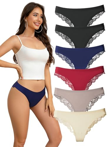 Hialegion Mini String Femme Sexy Chic Hot Ficelle Dentelle pour Femmes Lingerie Sexy Confortable Ensemble Taille Basse 2XL