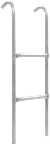Tidyard Échelle de Trampoline à 2 marches Acier Argenté 102,6 cm