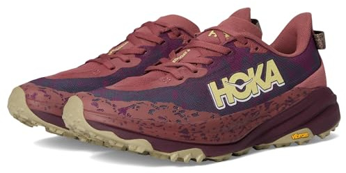 HOKA Womens Speedgoat 6, Rouge/Black Cherry, 8 UK