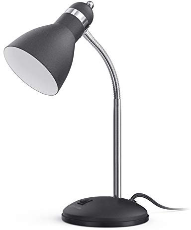 LEPOWER Schreibtischlampe aus Metall, augenschonende Tischlampe, Arbeitszimmerlampen mit flexiblem Schwanenhals für Schlafzimmer, Home Office