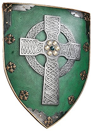 Design Toscano CL41032 keltiska krigare skulpturell väggsköld Enda Singel