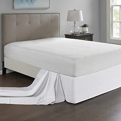 Madison Park Simple Fit Bedskirt, 6 W x 236 L + 26 D, White