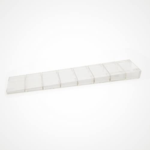 10 x sossai® Möbelkeile MKB-100 | Unterlegkeile/Ausgleichskeile aus Kunststoff mit integrierten Soll-Bruchstellen | Farbe: Transparent