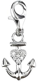 Depesche 11785-088 Charms Exprésate-Colgante para Collares y Pulseras, Ancla, Plateado, como pequeño Regalo, Multicolor, Normal