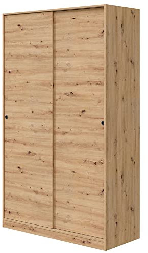 Miroytengo Armario Enzo 2 Puertas Correderas Dormitorio Color Roble Nodi 200x120x50 cm