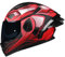 Woljay Motorrad Integral Klapphelm mit Doppelvisier integriertes Motorrad für Erwachsene Männer und Frauen Straßenrennen Moped DOT/ECE Zugelassen (Red-Smoke Visor,Large)