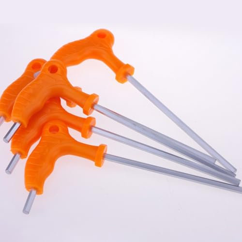 6pz T Impugnatura Della Chiave,Set Brugole Chiavi Esagonali con Impugnatura a T,Set Di Cacciaviti Metrici a T Chiavi a Brugola,Chiavi Allen Brugole Esagonali con Manico a T per la riparazione della