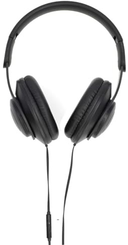 Cuffie Sovrauricolari con fili - Lunghezza cavo: 1.20 m - Controllo del Volume - Nero