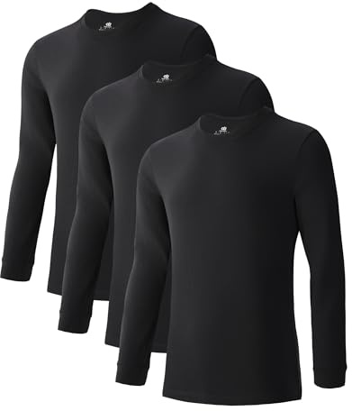 DAVID ARCHY Men's Undershirts Tops 40S Combed Cotton Blended Stretch Short Sleeve T-Shirts for Men Crew Neck Fit Moisture-Wicking Strong Resilience Underwear Mens Tees 3 Pack