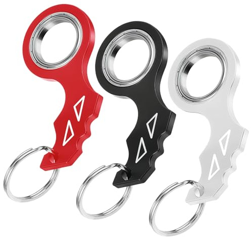 3 Finger Toy 3 Couleurs Noir Argent Rouge 61x34 Mm Spinner Les Enfants Et Les Adultes Anxiolytiques Key Spinner