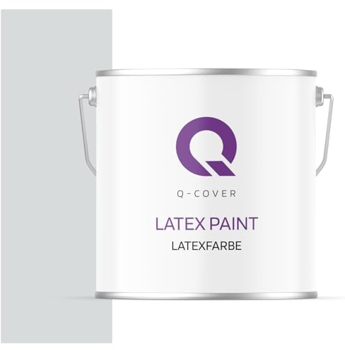 Q-COVER Peinture au latex Gris platine 5L – très mat, intérieure, sans odeur, hypoallergénique, peinture murale