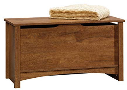Sauder Shoal Creek Storage Chest, Toy Storage Chest for Living Room, Storage Trunk, in Oiled Oak