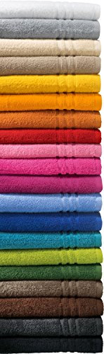 REDBEST Gästetuch New York 2er- Pack pink Größe 30x50 cm - leichte, weiche Qualität, saugstark, sehr strapazierfähig, 100% Baumwolle