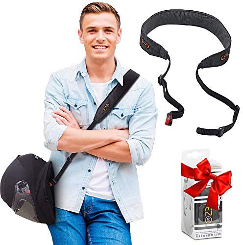 EZ-GO Motorcycle Helmet Carrier Strap - Hands-Free, Lightweight and Comfortable Alternative. for Men and Women