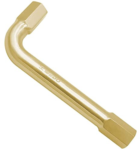 WEDO Cacciavite angolare senza scintille per viti a esagono incassato, chiave esagonale a prova di esplosione, certificato DIN standard BAM/FM, alluminio bronzo, 59 x 25 mm