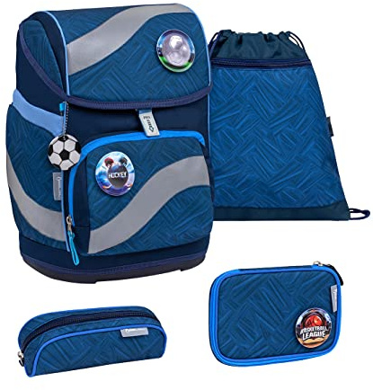 Belmil 405-51 Schulranzen Set 4 - teilig (Blue Motion)