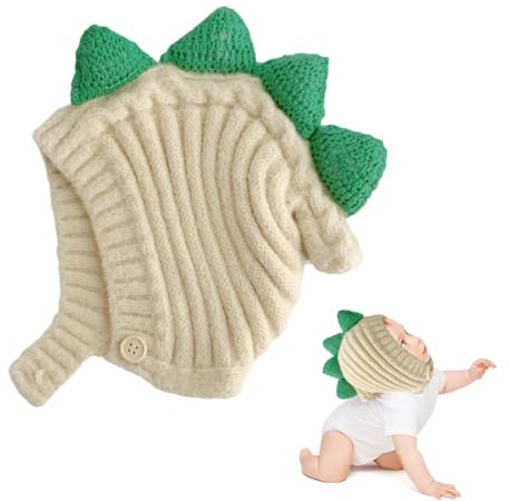 SULIUDAJI 1 Pieza Sombrero de Bebé Gorro de Bebé Niña Lindo Beanie Gorro de Punto Cálido para Otoño Invierno,Gorro Bebe Invierno,Diseño de Dinosaurio, Adecuado para Niños de 6 a 24 Meses