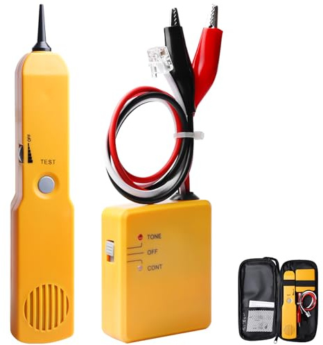 GBKDQQ Detector de cables y generador de sonido, Rastreador de cables, probador de red multifuncional, probador de cables, localizador de líneas y probador de paso de líneas telefónicas RJ11