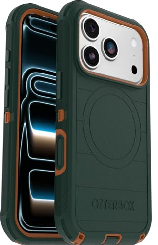 OtterBox Defender Series Pro MagSafe Case for iPhone 17 Pro, Shockproof, Drop Proof, Ultra-Rugged, Protective Case, 7x Tested to Military Standard, Green
