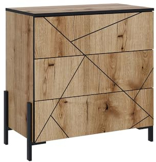 ViccoByråHatto,ek,78x76.8 cm med 3 lådor