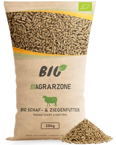 Agrarzone Bio fårfoder, getmat, pellets 20 kg – 100 % ekologisk kvalitet från Österrike – artvänligt kraftfoder, getar och får utan genteknik