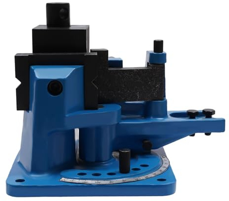 HeinaTond Curvatrice angolare universale per metallo, 0-120°, piegatrice manuale, piegatrice ad anello, per acciaio piatto, tondo, acciaio quadrato