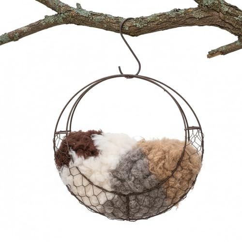 Cage de rangement pour oiseaux - Présentoir de fleurs en forme de lune, support en fil de fer | Décoration intérieure/extérieure pour balcon, jardin, terrasse,