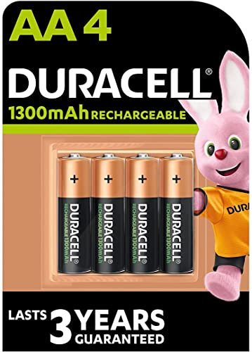 Duracell Battery Rechargeable Accu NiMH 1300 mAh AA Ref 81367177 [Pack 4]