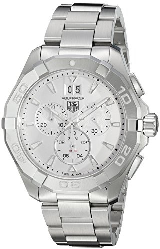 TAG Heuer Men's 'Aquaracer' Swiss Quartz Stainless Steel Dress Watch, Color:Silver-Toned (Model: CAY1111.BA0927)