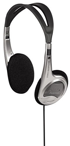 Hama HK-229 Retro On-Ear Auriculares estéreo | Conector de 3,5 mm | para Smartphone/iPod/iMac/Laptop/PC/DJ/MP3 Players | Plata/Negro