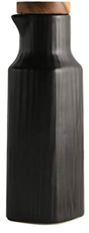 OnePine 300ml Ceramic Oil Dispenser Bottle, Oil Bottle Cruets No Drip, Olive Oil Dispenser, Condiment Container with Lid